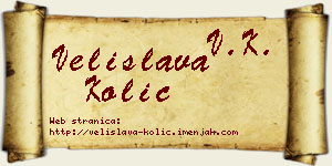 Velislava Kolić vizit kartica